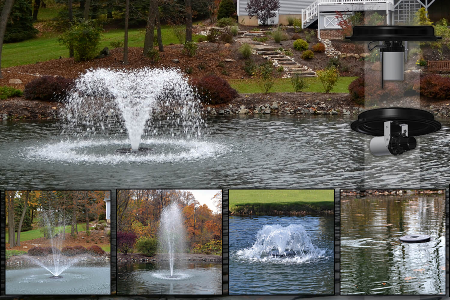 Otterbine Fractional Series 1/2hp Aerating Fountain - Image 2