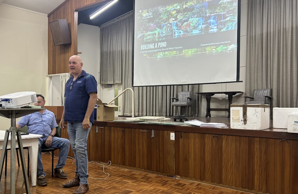 Mark Jones from Pond Works presenting at Angfa Meeting